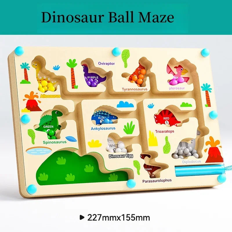 Magnetic digital bead magnetic maze toy for children's puzzle practice.