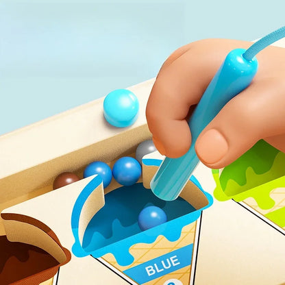 Magnetic digital bead magnetic maze toy for children's puzzle practice.
