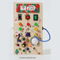 Wooden Children's Sensory Training Toys, Montessori Busy Board, LED Lights/Switch Control, Early Learning Educational, Baby Gift